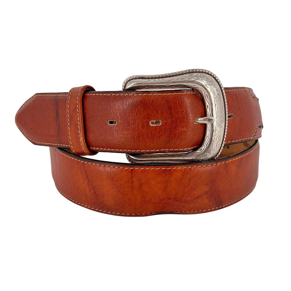 90s Leegin Leather Western Belt 1990s Vintage Size 40